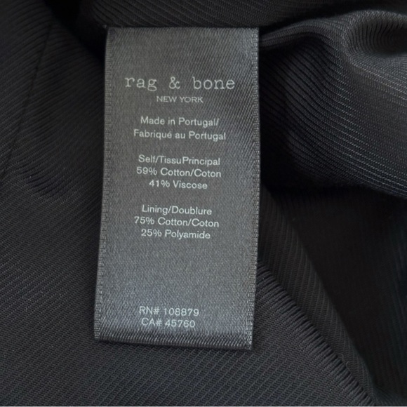 Rag & Bone Blazer Velvet Rei Military Jacket Navy Blue - Picture 7 of 9